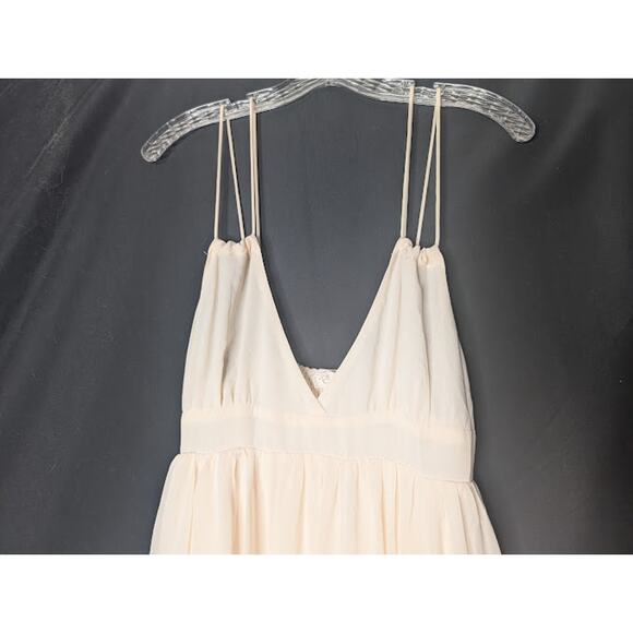 BLUSH BJ Womens off white prom party event dress sheer size Medium - Picture 5 of 8